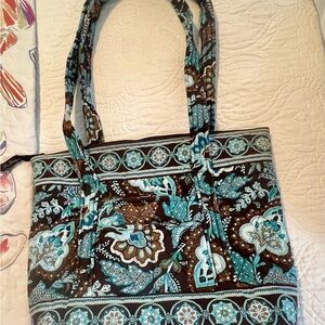 Vera Bradley Vera Tote – Java Blue – Retired Pattern